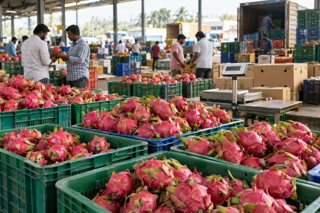 Exotic fruit buyers and market channels in Karnataka