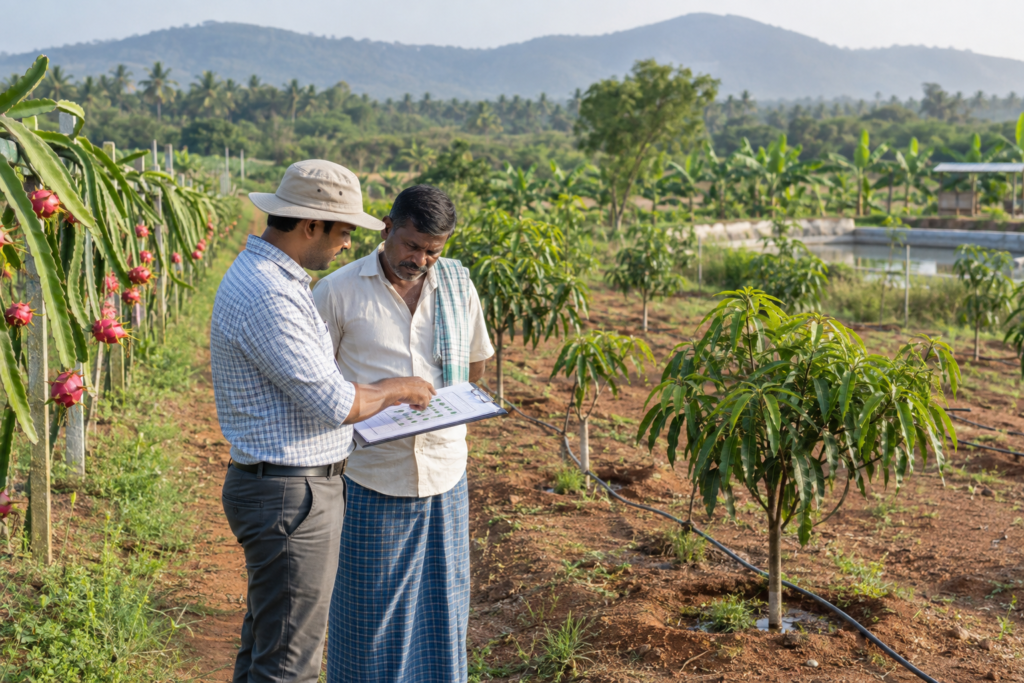 Exotic fruit farm consultation and plantation planning in Karnataka